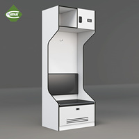 Casiers de vestiaire de salle de sport Cartmay durables et de haute qualité en HPL, armoires de rangement compactes en stratifié phénolique avec bancs
