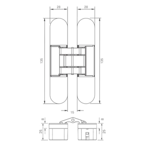 Modern Bedroom Furniture Invisible Door Folding <strong>Concealed</strong> <strong>Hinge</strong> 3D Adjustable Zinc Alloy 60KGS Capacity Hidden Door Easy - Product Image 5