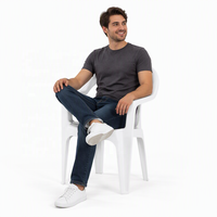 Ensemble table et chaises d'extérieur en plastique, empilable, résistant aux intempéries, portable, pour les foires gastronomiques et les festivals de bière