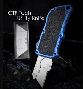 <span class=keywords><strong>Cuchillo</strong></span> utilitario EDC, cuchillas reemplazables SK5, cortador de papel tapiz, cortador de papel, cuchillos de bolsillo glaseado, seguridad de aleación de aluminio, OEM DIY - Product Image 4