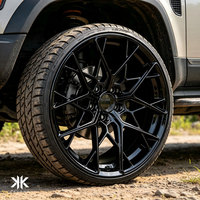 Nouvelles Jantes en Alliage Forgé KLD à Cinq Branches Noires 17-22" Multi-PCD, Prise en Charge OEM/ODM avec Garantie de 5 Ans pour Voitures Allemandes