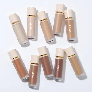 liquid concealer nude customized logo Matte Liquid Concealer White Bottle High Coverage Waterproof Concealer For Black Women