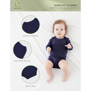 ชุดบอดี้สูทเด็กอ่อน BambooBud แขนยาว คอกลม เนื้อผ้านุ่ม ระบายอากาศได้ดี ผลิตจากใยไผ่ สำหรับเด็กทารกและเด็กวัยหัดเดิน ไซส์ NB-24 เดือน - Product Image 2