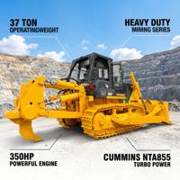 Bulldozer sur chenilles 350 CV, 37 tonnes, pour terrassement, exploitation minière et carrière, machine de taille moyenne, prix usine