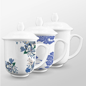 Modernqiu, venta al por mayor, logotipo personalizado, bebida de café, Taza de cerámica, taza de leche Universal para todos con tapa de cerámica - Product Image 1