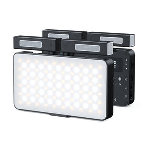 Mamen RGB <span class=keywords><strong>LED</strong></span> video ánh sáng nhiếp ảnh Ánh sáng Microphone với microphone 2 trong 1 xách tay ánh sáng cho máy ảnh vlog thiết bị - Product Image 3