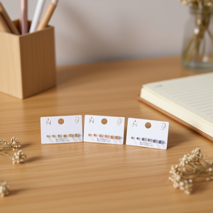 Orecchini a perno con zirconi a stella colorati 4mm 5mm 6mm, set di orecchini in cristallo - Product Image 3