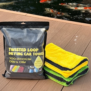 Popular Choice Car <b>Towel</b> 1200gsm 1600Gsm Microfibre <b>Drying</b> <b>Towel</b> <b>Drying</b> Car <b>Towels</b> in Car Wash Twisted Loop <b>Towel</b> - Product Image 1