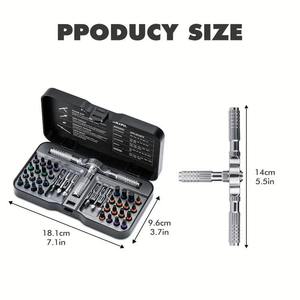 Juego de Destornilladores de Trinquete 40 en 1 VMAN TOOLS con Puntas de Acero S2, Trinquete Magnético, Eje Flexible, Kit de Herramientas Premium - Product Image 3