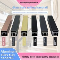 Aluminiumlegierung 30 Modernes Minimalistisches Bodenmontiertes Treppengeländer Sehr Schmaler Kartensteckplatz Villa-Geländerzubehör Schweißfrei