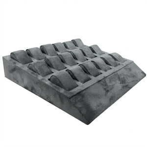 <b>Jewelry</b> Display Luxury Velvet Watch Storage Box Impact Resistant Design Customizable Size Watch Holder Pillow Organizer Tray - Product Image 4