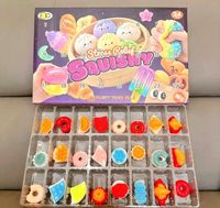 Advent Calendar Squishy Toy Set 24 Days Surprise Box Sensory Fidgets Realistic Food Shapes Stress Relief Gift Kids Teens