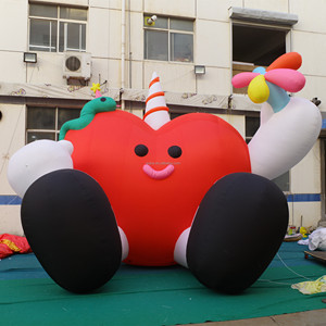 Globo Inflable Gigante de PVC con Forma de Corazón Rojo para Exteriores, Decoración de San Valentín, Fiestas, Eventos, Bola de Espejos, Navidad, 8-10 pies, <span class=keywords><strong>Waha</strong></span> - Product Image 6