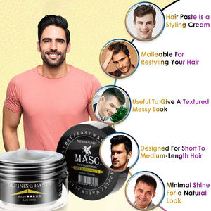 Custom Private Label Paste <b>Hair</b> Styling <b>Wax</b> Easy <b>Dry</b> <b>Hair</b> Hold <b>Wax</b> China Low Shine Organic <b>Hair</b> <b>Wax</b> <b>for</b> Men - Product Image 6