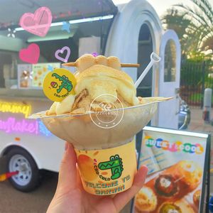 Camion de nourriture mobile chinois 2025, chariot de vente de café rapide, remorque alimentaire avec machine à yaourt glacé - Product Image 5