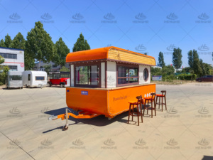 Carrito de Comida para Bar de Jugos, Remolque de Comida, Carrito de Venta de Hot Dogs, Tienda Móvil Expandible, Camioneta Galvanizada para Helados - Product Image 5