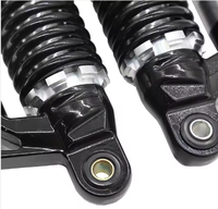 Peredam kejut belakang sepeda listrik & skuter, peredam kejut belakang Universal Diameter 340 mm 12 mm warna Hitam Perak untuk sepeda listrik & skuter