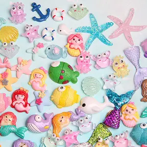 Free Shipping Sea Animals Lucky Bag Sea Charms Resin Accessory Slime Filler Phone Case Decoration Flatback Resin Embellishment