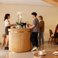 Café Bar de décoration personnalisé en bois simple moderne pour café Boutique Présentoir de comptoir pour café Présentation et pâtisserie