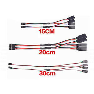 公对<span class=keywords><strong>2</strong></span>母Y线束连接器3针JST插头分离器RC伺服延长线电缆 - Product Image 3