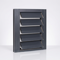 Volets de ventilation à lame plate en aluminium, modernes et écologiques, pour la circulation de l'air et l'ombrage des bâtiments