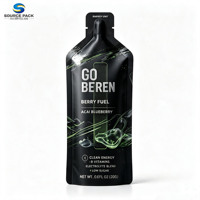 Sacs personnalisés imprimés de forme spéciale pour boissons liquides, gelée, gel énergétique, portions individuelles, emballage de suppléments nutritionnels sportifs
