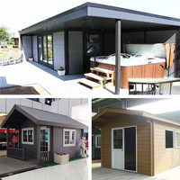 Panneau de bardage extérieur WPC anti-UV, longueur personnalisée, aspect bois, composite haute densité pour revêtement mural de maison de jardin, utilisation extérieure