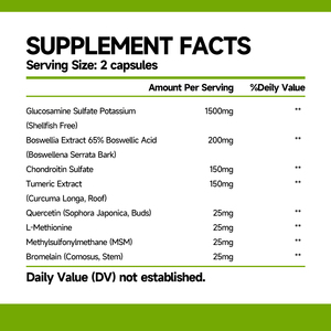 OEM Eklem Destek Kapsülleri, Glukozamin, Kondroitin, Zerdeçal ve <span class=keywords><strong>MSM</strong></span> ile Kemik Eklem Esnekliğini ve Sağlığını Destekler. - Product Image 4