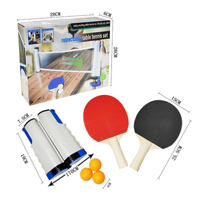 Ensemble de <span class=keywords><strong>ping</strong></span>-<span class=keywords><strong>pong</strong></span> portable avec filet rétractable, 2 raquettes et 3 balles pour le tennis de table, jouet de balle amusant pour l'intérieur et l'extérieur - Product Image 6