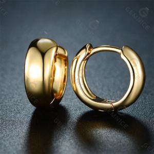 Luxury Trendy Thick Chunky Geometric Gold <b>Stud</b> Women Bold Statement Fashion Jewelry 925 <b>Silver</b> Lightweight Party Wear Elegant - Product Image 4