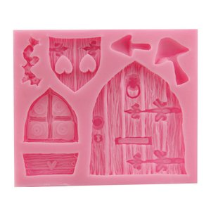 <span class=keywords><strong>Moule</strong></span> à gâteau en <span class=keywords><strong>silicone</strong></span> économique, populaire, avec motifs 3D classiques de style européen (contes de fées, cabane en rondins, portes, fenêtres, bassin, champignons, couronne) - Product Image 5