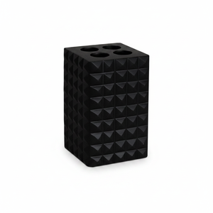 Vetro da bagno in poliresina MSV «Kubik» nero 7,2 x 10,6 cm - Product Image 2