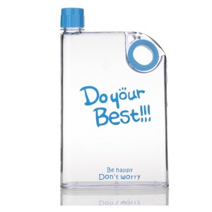 A5 <b>Notebook</b> Water Bottle Set Plastic <b>Square</b> Portable Covered Promotional Drinkware 175g - Product Image 1