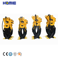 Grappin hydraulique multifonctionnel de haute qualité pour excavatrice, grappin rotatif pour bois et grumes, avec garantie d'un an