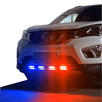 Barra de advertencia estroboscópica LED de malla de rejilla interior-Baliza intermitente de estilo policial para automóviles y camiones