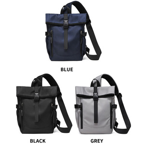Rolltop homens Crossbody Sling <span class=keywords><strong>Bag</strong></span> impermeável Sling mochila peito - Product Image 2