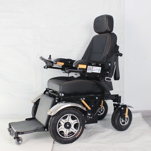 Fauteuil roulant électrique multifonctionnel tout-terrain de luxe avec frein électromagnétique Fourniture de thérapie de réadaptation médicale pour personnes âgées - Product Image 3