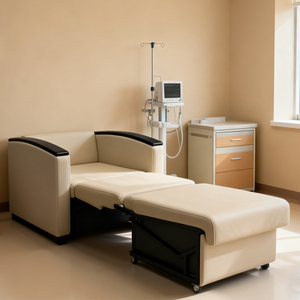 Silla de compañía moderna para <span class=keywords><strong>Hospital</strong></span>, sofá cama plegable individual de cuero, silla reclinable convertible para uso comercial - Product Image 6