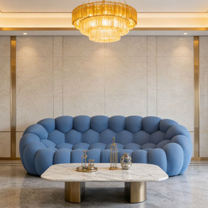 Compressible Italian Fabric Compressed Lazy Memory <b>Foam</b> Cloud Living Room Curved Modern Bubble Compressed - Product Image 1