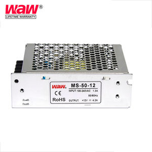 Fuente de Alimentación Conmutada WAW <span class=keywords><strong>Mini</strong></span> de 12V 4A 50W MS-50-12 CA a CC 100-240V 50/60Hz para CCTV con Certificación CE ROHS - Product Image 3