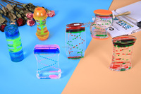 Sablier à eau liquide en plastique coloré de haute qualité, cadeau promotionnel personnalisé, décoration de la maison
