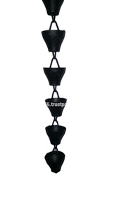 Cadena de lluvia negra en relieve, cadena de lluvia recubierta de polvo de aluminio - Product Image 4
