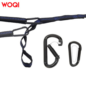 Hamaca Portátil para Acampar Woqi, Tela de Nailon, para 2 Personas, Viajes al Aire Libre, Senderismo, con Mosquetón, Diseño Minimalista - Product Image 1