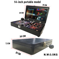 Console d'arcade portable PandoraDX Box 720P HD avec écran 3D pliable de 14 pouces, Moonlight, 29800 pièces, sans batterie