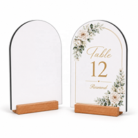 Panneau de table en bois vierge personnalisable par sublimation, support d'affichage en bois imprimable pour mariage, restaurant, café, menu, décoration de maison et de bureau