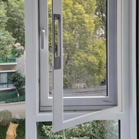 Ventanas Hongqi Modelo 0210 con Bisagras Abatibles, Diseño Moderno, Malla de Acero Inoxidable de Alta Definición, Marco de Aleación de Aluminio