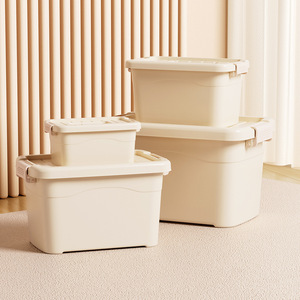 Clothing Organizer Plastic Storage Box Rectangle Covered Thickened Desktop Large Capacity Living Room Use - Product Image 1