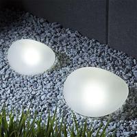 Lampes d'ambiance solaires RVB à LED IP65 Waterproof Outdoor Garden Decorative Pebble Stone for Villa Parks Parks Lawns