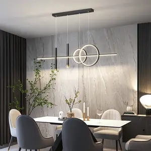 светодиодные полосы белого света комнаты Suppliers-Светодиодная люстра, длинный подвесной светильник для обеденного стола, гостиной, бара
