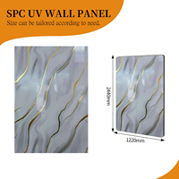 Panneaux muraux en PVC UV à motif marbre brillant, résistants aux rayures, pour décoration intérieure, personnalisation OEM prise en charge